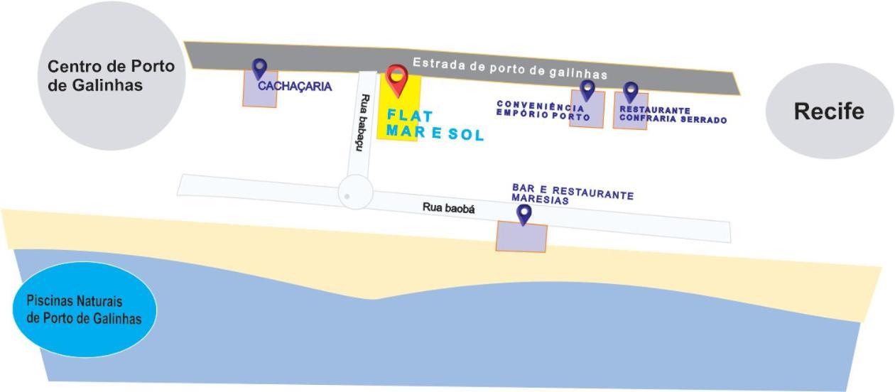 Flat Mar & Sol - Para 6 Pessoas Apartment Pôrto das Galinhas Exterior foto